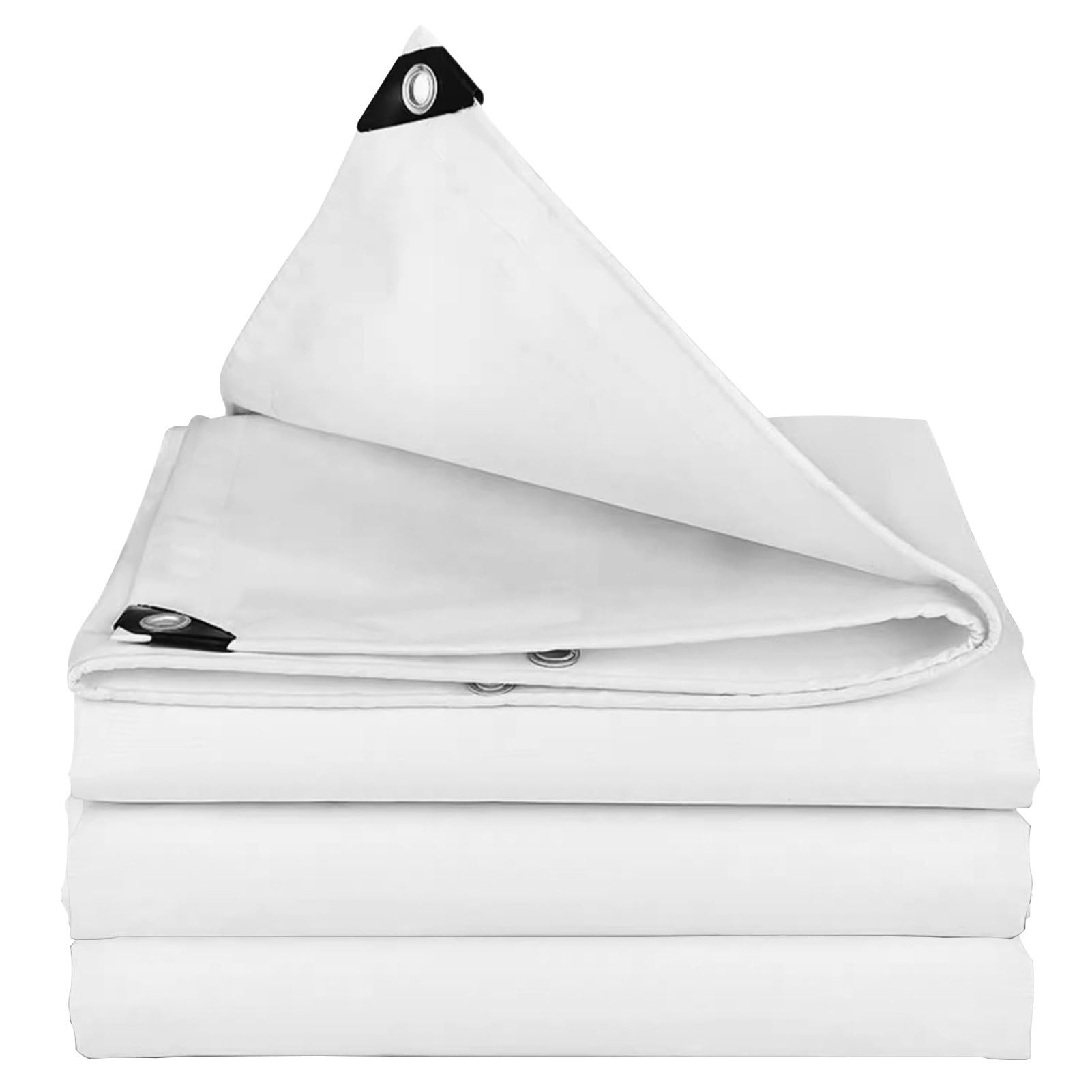 Lona de camping resistente a la intemperie de 600 g/m², lona resistente, multiusos, cubierta de suelo para caravana, vehículo, barco, piscina, 4 x 6 m / 13.1ft x 19.7ft