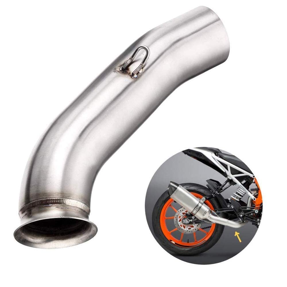SGTB Exhaust Muffler Mid Bend Pipe For KT.M Rc 390 Duke 125 250 390 2017-2018 BS4 Models