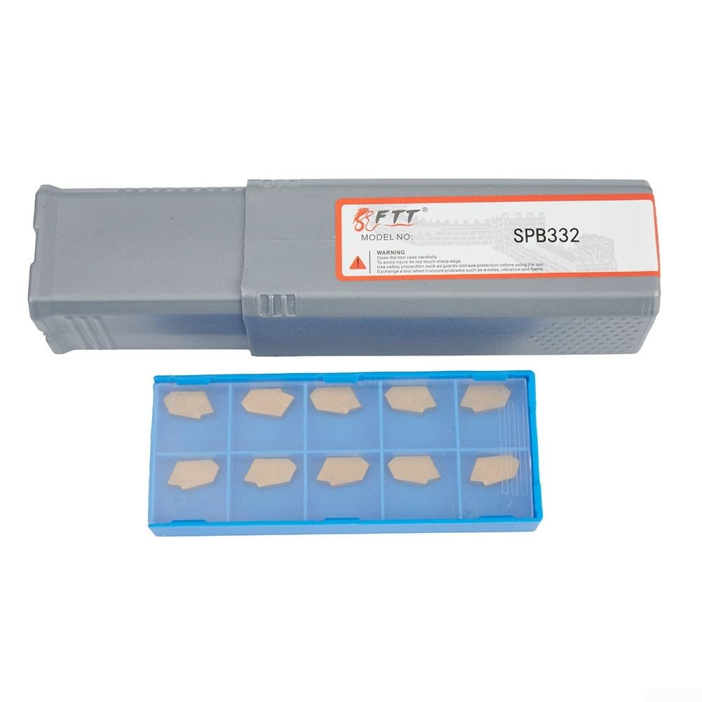 SP300 Cuchillas de inserción de carburo cementado, con portaherramientas de metal SPB332, para operaciones de ranurado de precisión, centro de mecanizado CNC 10 piezas