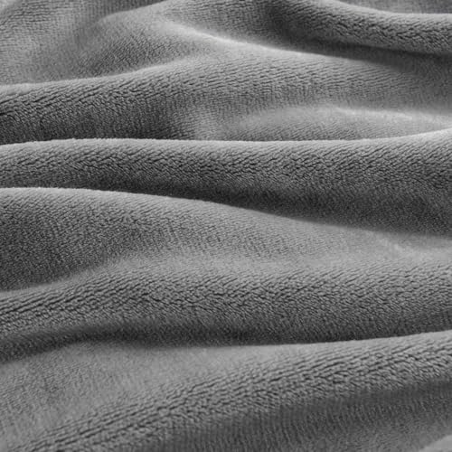 WAVVE Kuscheldecke Flauschig 2er Set Decke Fleecedecke - 2 Stücke Set Sofadecke 150x200 cm Warm Wohndecke Couchdecke, Grau Decke Weich Sofaüberwurf XL