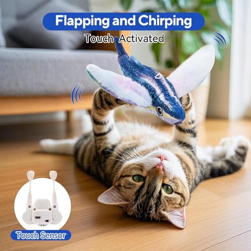 Jouet interactif pour chat divertissement intérieur oiseau sonore - 8
