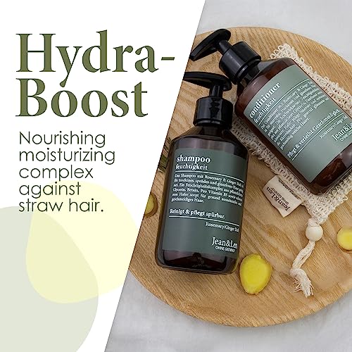Hair Care Set Rosemary Ginger By Jean&Len, Contains Shampoo, Conditioner + Treatment For Bright & Healthy Hair, With Natural Ingredients, Vegan, 5 Fl. Oz. #TOP3