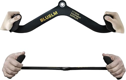 Miniatura 3 de LAT Pull Down Bar for Cable Machine, LAT Pulldown Attachments T-bar V-bar Cable Attachment for Gym, Back Tricep Strength Training Handle