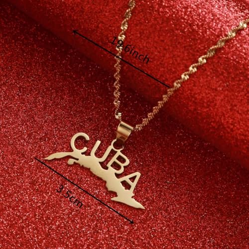 Collier carte drapeau en acier inoxydable qui ne noircit pas pour peau sensible