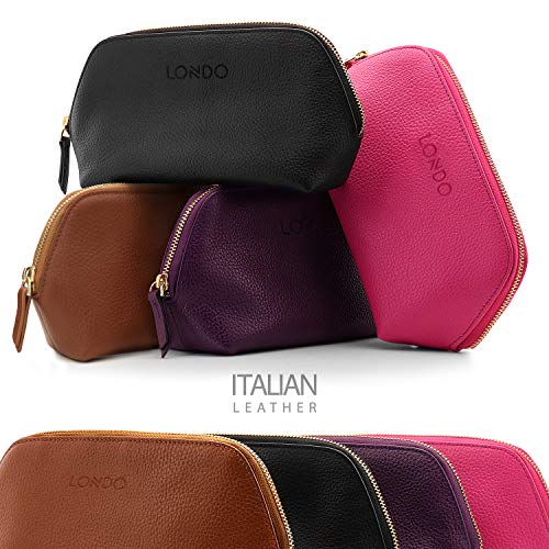 Londo Genuine Leather Makeup Bag Cosmetic Pouch Travel Organizer Toiletry Clutch #TOP5