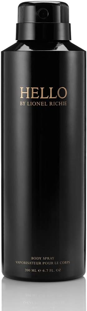 Lionel Richie Hello For Men - Classic Yet Adventurous, Effortlessly Seductive Body Spray For Him - Refreshing Fougère Blend With Warm, Amber Notes - Intense, Long Lasting Fragrance - 6.7 oz