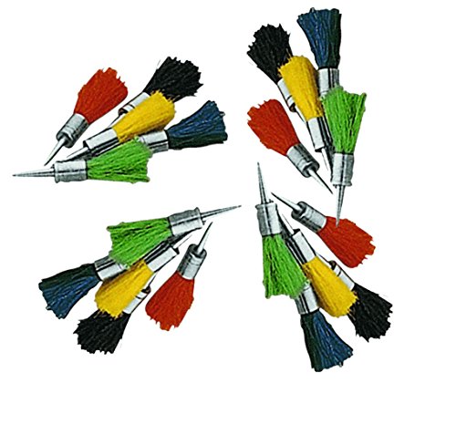 Set 20 flechas reutilizables de pelo de colores para usar en carabinas de aire comprimido del calibre 4,5mm.
