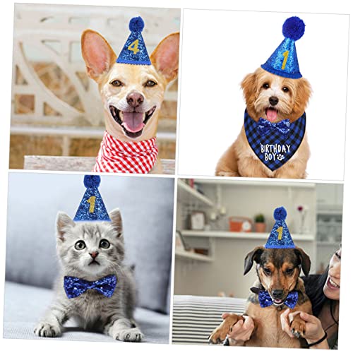 PATKAW 1 Conjunto De Itens De Aniversário De Gato Coleiras Para Cães Pequenos Colarinho De Gato Pequ