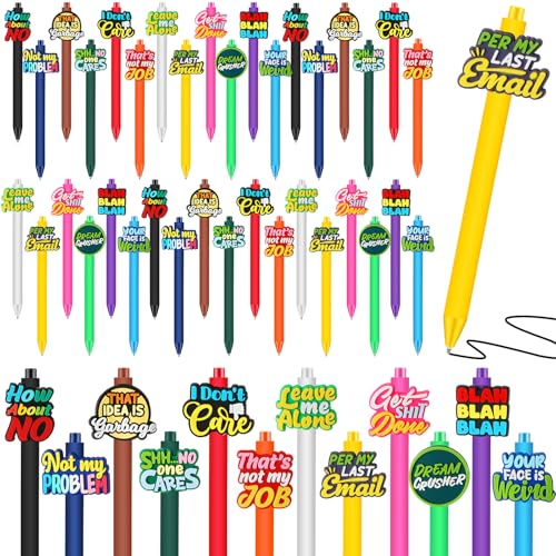 Cadeau de rentrée scolaire pour femme lot de stylos de bureau amusants Spakon