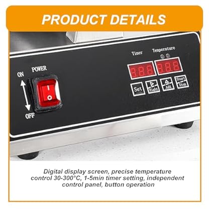Gewerbliche Hamburger-Presse-Backmaschine, Mit 180° Drehbarem Griff, Elektrische Panini-Presse-Burger-Maschine, Beidseitige Heizung,110V – Bild 4
