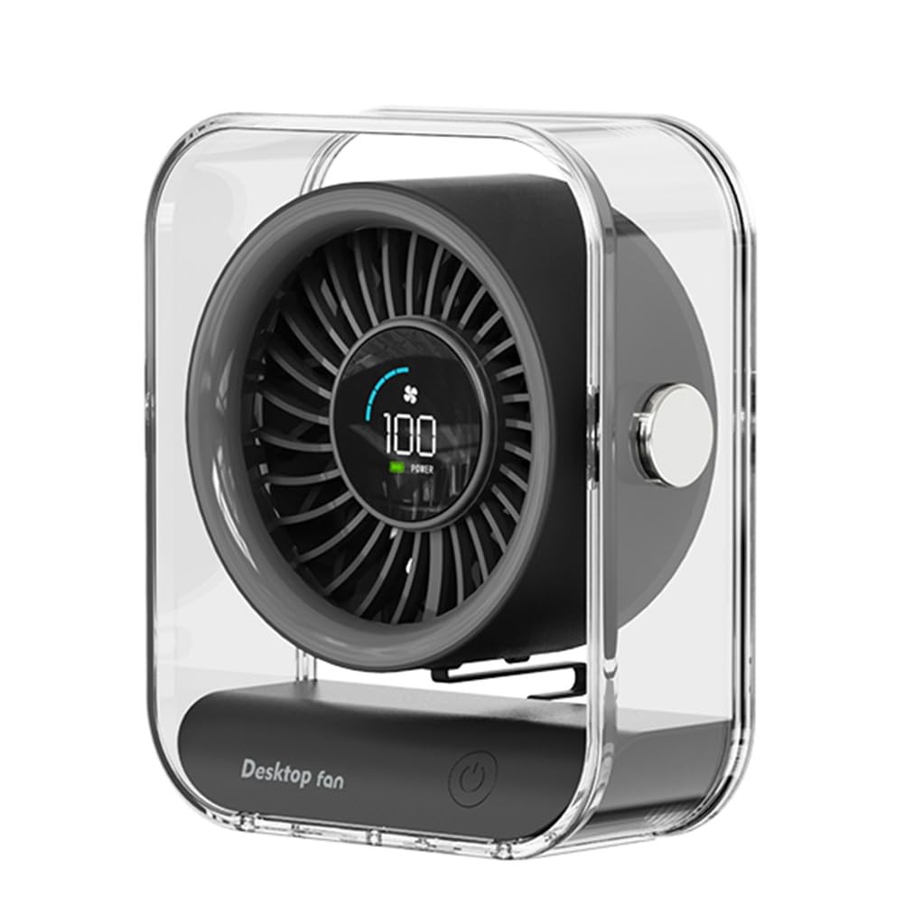 Ventilateur de bureau USB silencieux 100 vitesses à écran LED pour réguler l'air de votre pièce