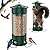 Olaiti Metal Squirrel Proof Bird Feeders for Outdoors Hanging,Weight-Activated Large Capacity Feeder for Wild Finch, Cardinal,Blue Jay, Chickadee, Weatherproof and Durable 4 Perches,Green