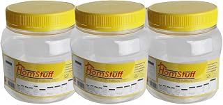 Round Wide Mouth Airtight Jar 500ml, Set of 6x500ml Storage Containers, Transparent Jar for Storage of Pulses, Cereals, Dry Food and Spices For Kitchen Organization
