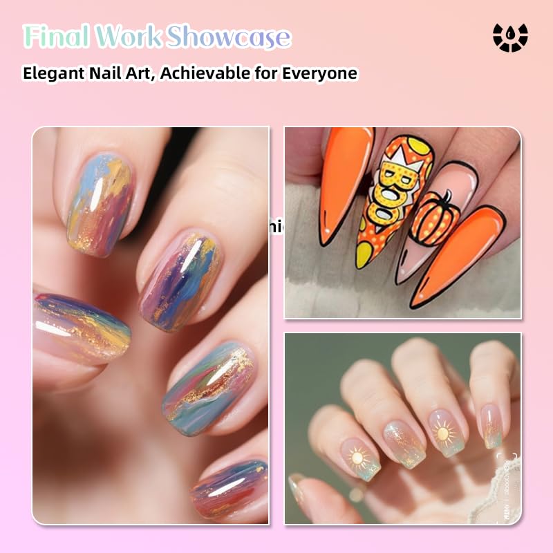 12 Colors Nail Art Marker, Quick Dry Nail Polish Pens, Waterproof Nail Art Pens, Gel Marker Pen Set with 0.5 MM Fine Tips, Nails Design Kit, Acrylic Painting Liner Pen for Nail Art, Manicure Tools - Image 4