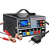 Zenkon Carregador de Bateria Automotivo, Carregador de Bateria de Moto com Visor, 220v