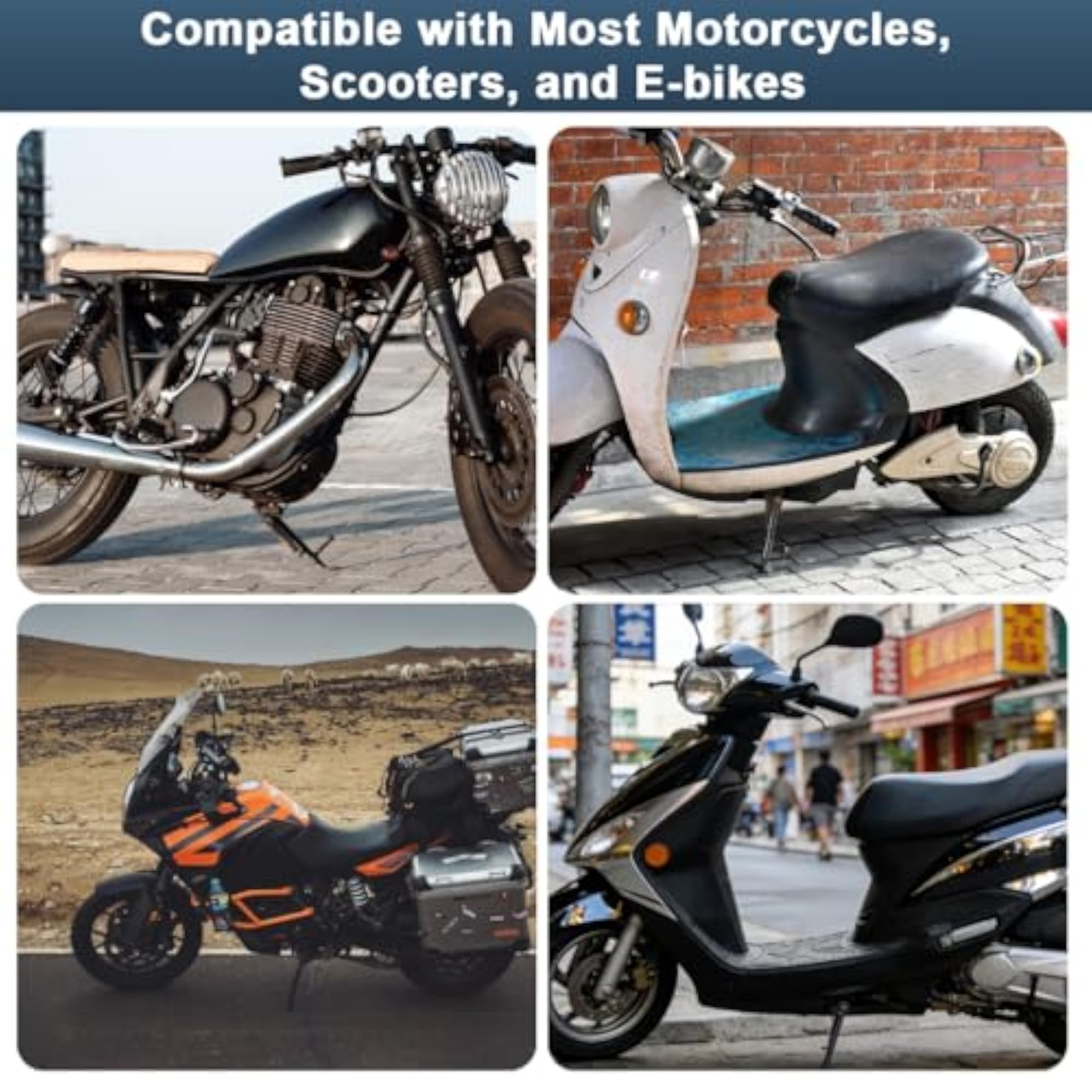 2Pcs Bike Side Stand Rubber Pad, Grooved Anti-Slip Design