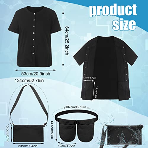 3 Pcs Mastectomy Recovery Shirt Set With Surgical Recovery Shirt Mastectomy Drainage Drain Pouch Post Surgery Recovery Support Patient Care Kit For Post Operative Drain Holder Mastectomy For Women #TOP1