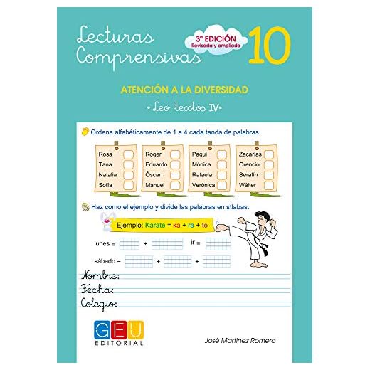 Lecturas comprensivas 10 / Editorial GEU / 3º Primaria / Mejora la comprensión lectora / Recomendado como apoyo / Actividades sencillas