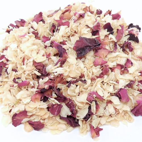 Confettis Mariage Blanc Fleurs Séchées En Vrac 1 L, Pétales de Roses Jasmin – vue 3