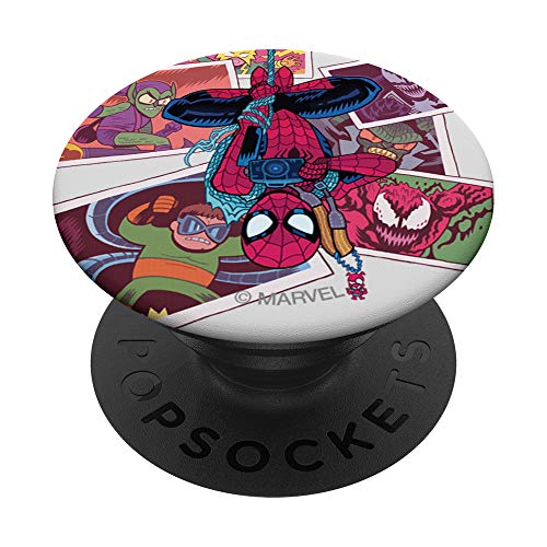 Marvel Spider-Man and Super Villain Polaroids PopSockets PopGrip: Swappable Grip for Phones & Tablets