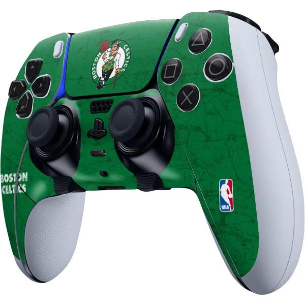 Skinit Decal Gaming Skin Compatible with PS5 DualSense Edge Pro Controller - Officially Licensed NBA Boston Celtics Green Primary Logo Design