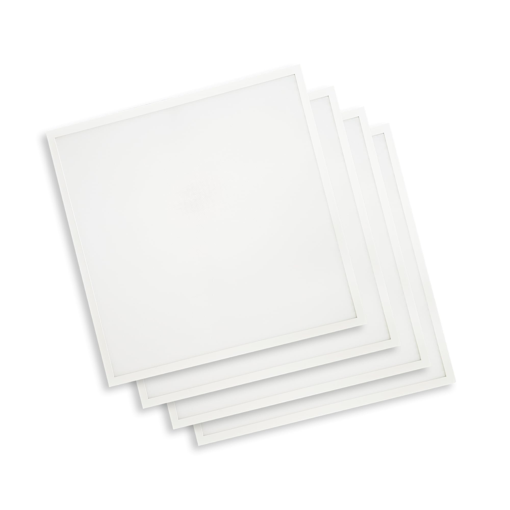 LED Panel, 62x62cm, 4er-Set, 3000K/4000K (DIP-Schalter), 38W | Einlegeleuchte für Rasterdecken, 3000K/4000K umschaltbar per DIP-Schalter, 5320 Lumen, 38 Watt inkl. Treiber