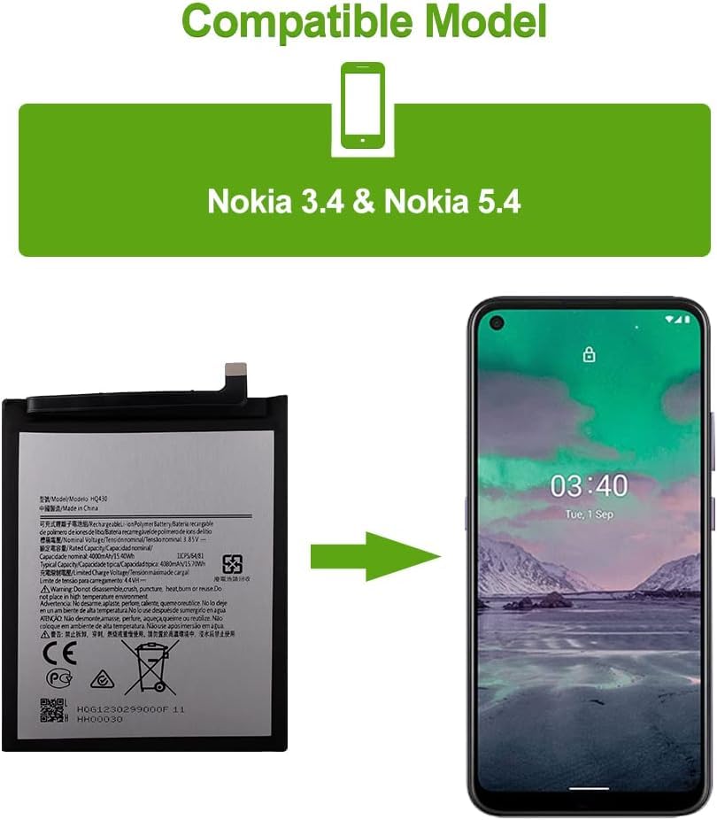 Replacement Battery Compatible With Hq430 Nokia And Nokia