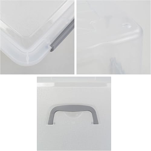 Miniatura 4 de Contenedor de plástico con tapa, caja de 12 cuartos de galón, juego de 1