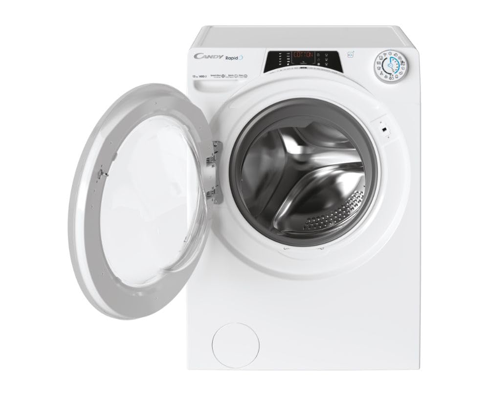 CANDY - Lavatrice Hublot - Lavatrice 12kg/1400 giri/min - Classe energetica A - 15 programmi - WiFI+Bluetooth, Schermo Digital, Mix Power System - Bianco - 85 x 60 x 67 cm - Modello RO14126DWMST-S