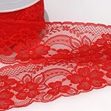 Rachel - Cinta de encaje (1 m), color rojo