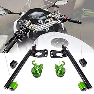 Demi Guidon Moto 37mm Guidon Bracelet 22mm pour Kawasaki Ninja 250 Ninja 300 Fourche 37mm Accessoires de Moto 2008-2018