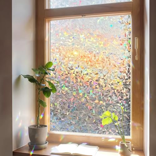 Window Privacy Film Rainbow Window Film – Decorative Static...