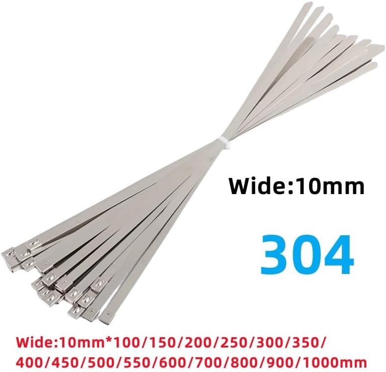 ステンレス鋼ケーブルタイメタルケーブルネクタイ、 10 20 50 100 200 個 10mm 0.39 インチ 304 ステンレ