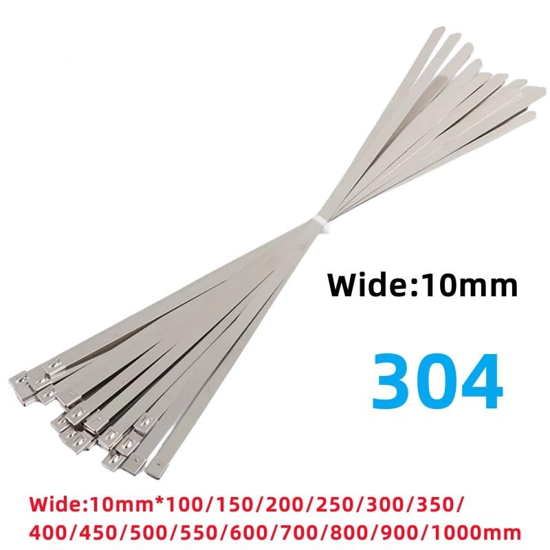 Opaski zaciskowe Opaski zaciskowe stalowe Opaski zaciskowe metalowe Stal nierdzewna Ca 10 20 50 100 200 szt. 10 mm 0,39 cala 304 Stal nierdzewna Opaska zaciskowa na kabel Metalowa opaska zaciskowa pow
