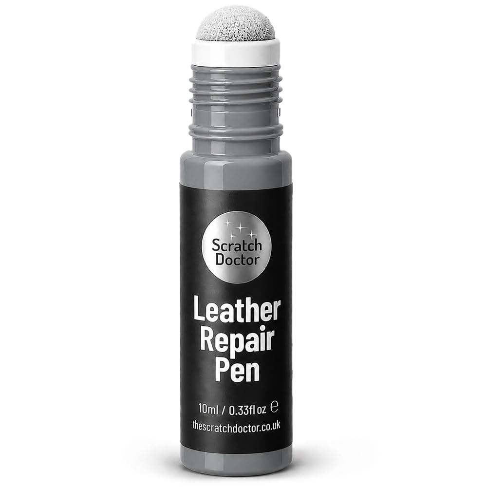 Scratch Doctor Leather Repair Pen Scratch Remover Colour Repair for Leather Faux Vinyl Furniture Sofas Car Seats Shoes Bags (Grey)