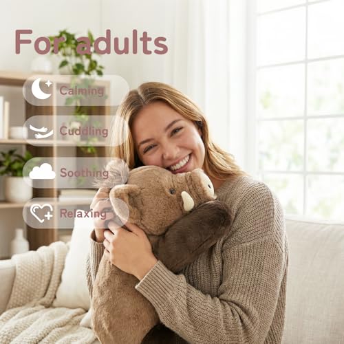 Image of Niuniu Daddy Weighted Wild Boar Stuffed Animal for Kids & Adults, 20 Inch 3.3lb Large Plush Toy with Soft Fur, Weighted Plushies Pillow for Sensory Calm, Huggable Gift for Everyday Comfort