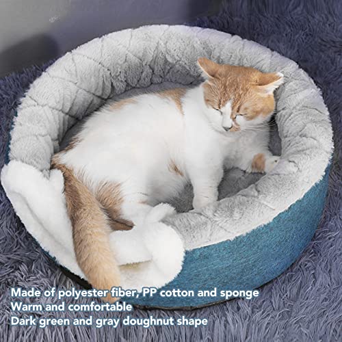 Camas de gato para gatos internos, cama de caverna de gato design semi caverna para todas as estaçõe