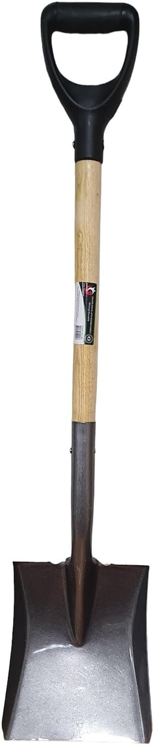 Easy Shopping® 41-Inch Heavy-Duty Square Shovel Multi-Purpose for Gardening, Digging, Snow Removal, Builders Shovel, Rubber Grip Strong handle