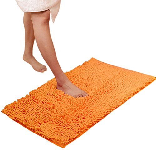 DORA BRIDAL Microfiber Chenille Bathroom Rugs Carpet Shag Non Slip Shower Soft Plush Absorbent Bath Mat Rug for Bathroom, Dorm Room,Kitchen Roon, Tub Mats Skidproof Doormat Shaggy