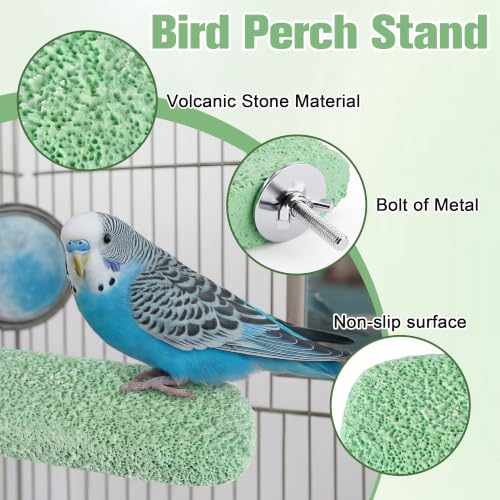 Image of 4 Pcs Bird Beak Grinding Stone, Resin Bird Perch Stand, Parrot Perch Stand | Parrot Perch for Cage, For Small Medium Cockatiel Lovebird Finch Chinchillas Hamsters, Climbing Ledge, Grinding Claws & Beaks