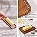 XTTAP butter dish with lid, glass airtight lid keeps butter soft, for countertop and refrigerator. Widened design to fit all butters. Covered butter dishes with, Made of glass and Acacia wood.