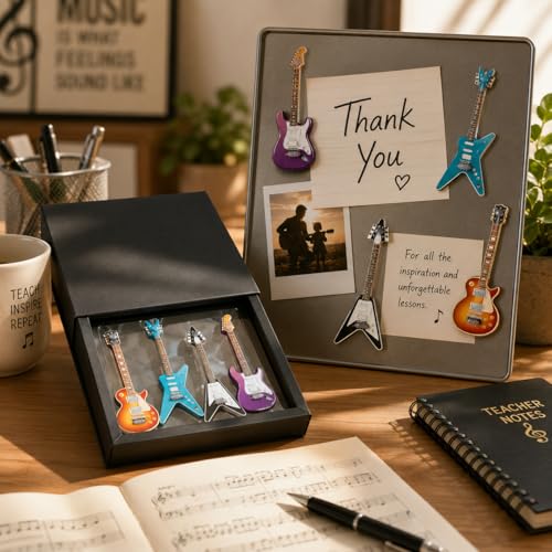4 Imánes de Guitarra de Madera Miniatura para Refrigerador miniatura 5