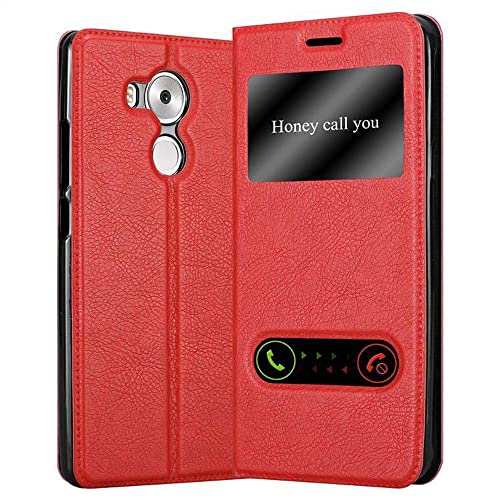 Cadorabo Custodia Flip In Pelle Finta ROSSO MELA Per Honor 8 - Cover Wallet Con Chiusura Magnetica E Supporto Per Carte