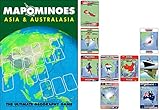 MAPOMINOES Asia and AUSTRALASIA – Fun and Educational Geography Card Game About Connecting Countries in Asia & Australasia. for Kids Teens and Adults. Like Dominoes with maps.