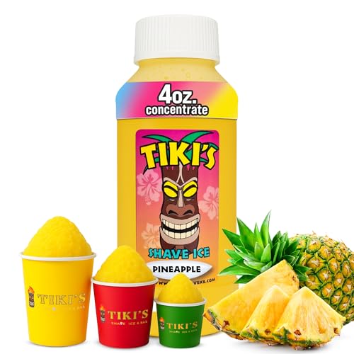 Tiki's Shave Ice Syrup Concentrate for Snow Cones & Shaved