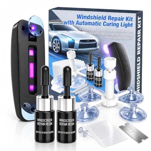 GSTOL Windshield Chip Repair Kit, Car Glass Windshield Repair Kit with UV Curing...