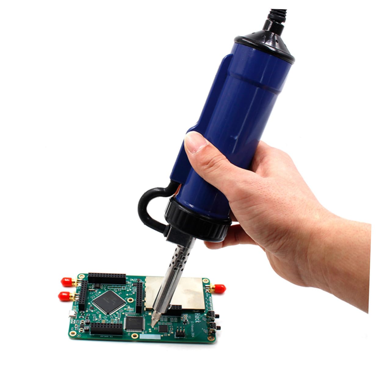 DOITOOL Bomba Desoldadora Eléctrica Acero Inoxidable y Cobre para Estaño con Ventosa y Boquillas Reemplazables, Operación Sencilla y Mantenimiento de Aparatos Electrónicos