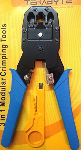 A&S TOOL SHOP 3 in 1 Modular Crimping Tool for RJ45 RJ12 RJ11 UTP CAT5 LAN Cutter (Black) (B07T2CT38G) Amazon Price History, Amazon Price Tracker