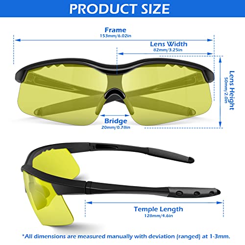 Oxg 6 Pack Safety Glasses For Men And Women, Uv-Block Safety Goggles Ansi Z87.1 Protective Eyewear Impact & Scratch Resistant Eye Protection For Shooting Construction And Outdoor #TOP1