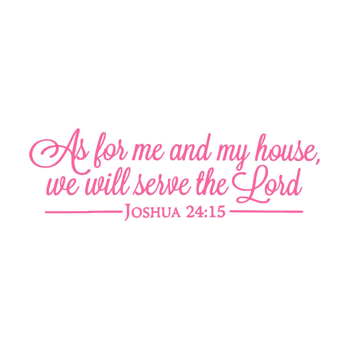 Joshua 24:15 Bible Verse Vinyl Wall Stickers Quote Scripture Word Bedroom Wall Sticker Removable Home Decoration Mural Small - 20x58cm